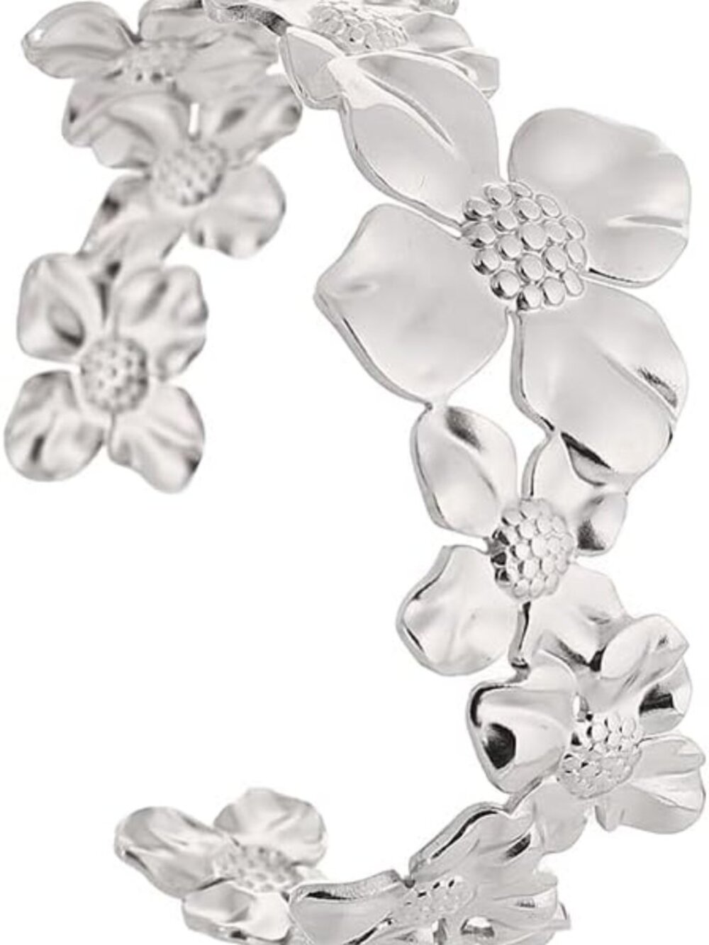 BRAND NEW Silver Flower Cuff Bracelet